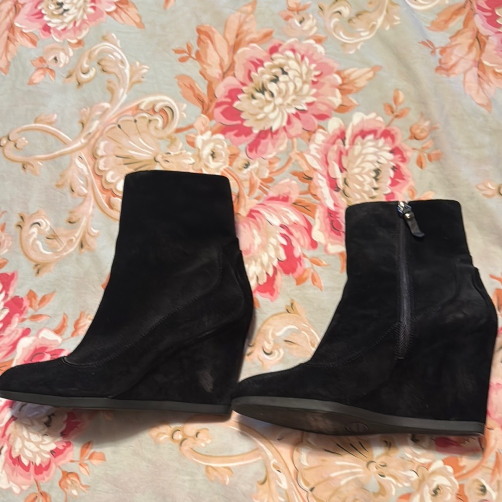 Black Suede Via Spiga Ankle Boots